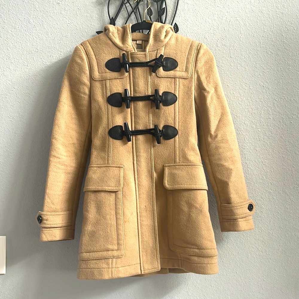 Burberry Toggle Duffle Wool Coat